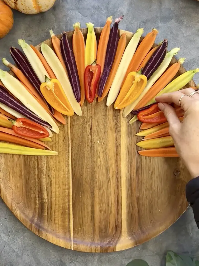 turkey veggie tray step 1