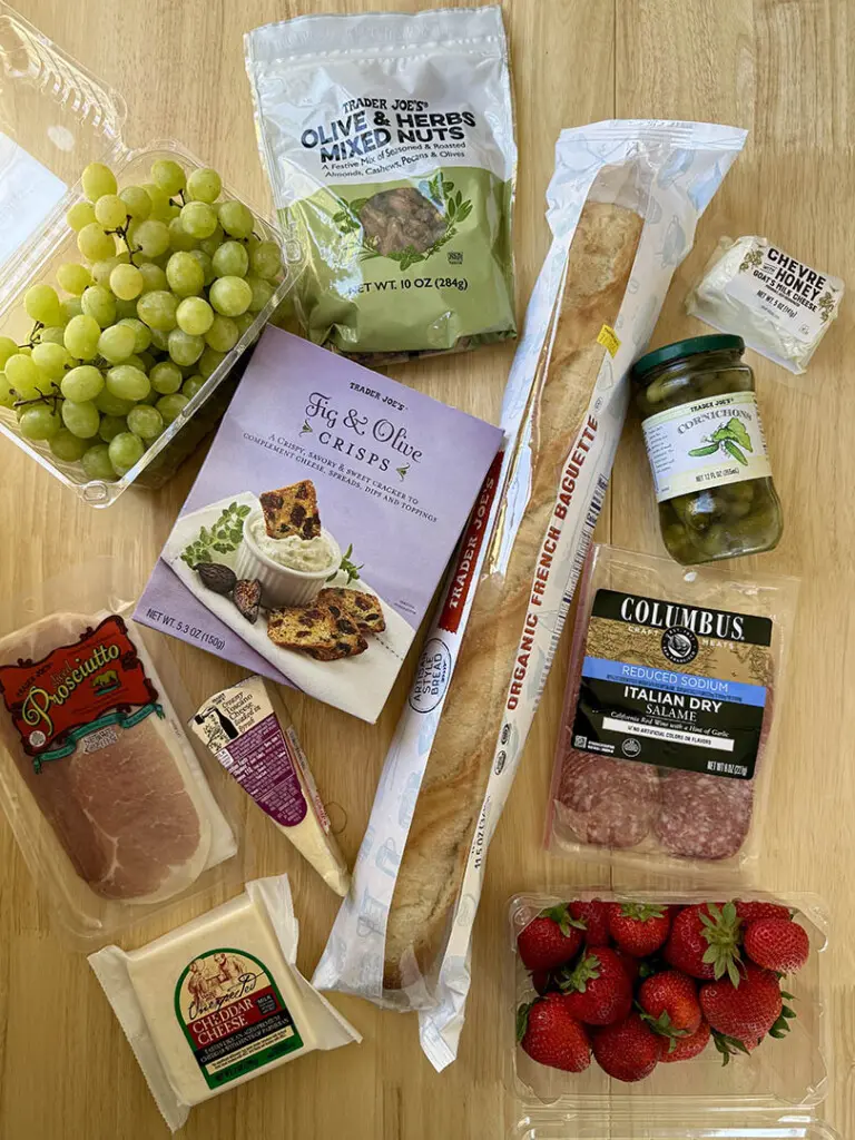 Trader Joe's Cheese Board ingredients $45 budget