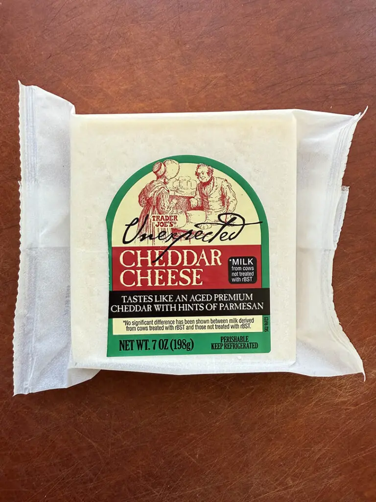Trader Joe's Unexpected Cheddar cutting step 1