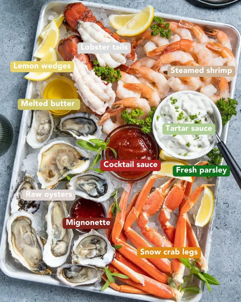 seafood charcuterie ingredients