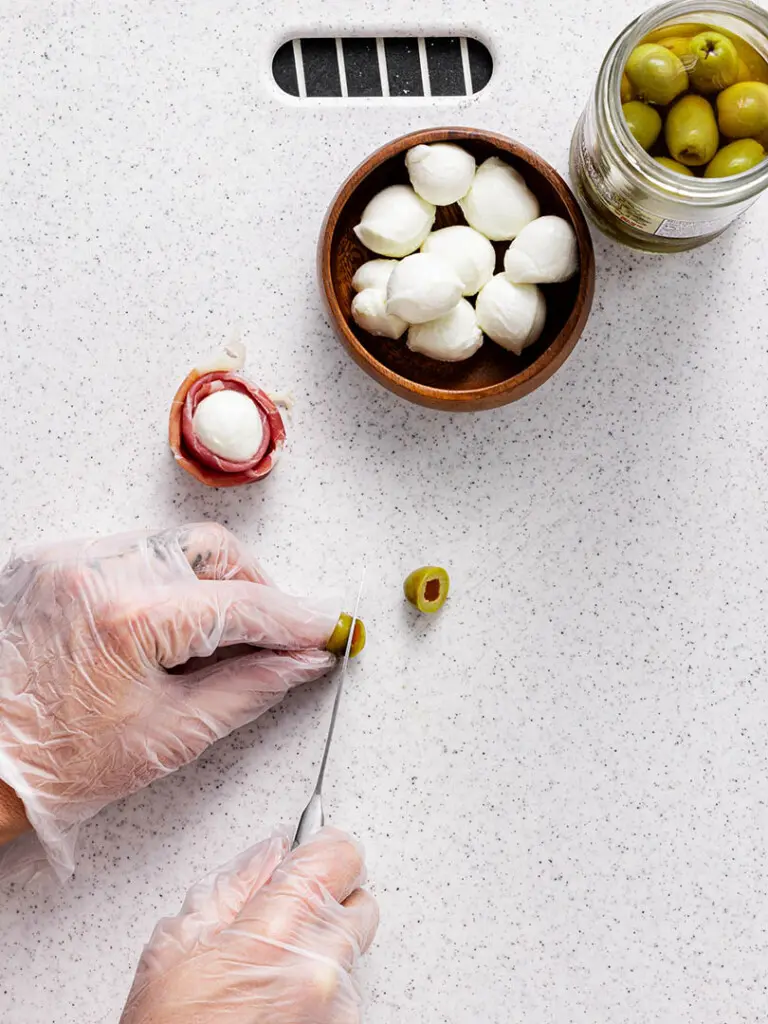 halloween eyeballs appetizer step 4 olive