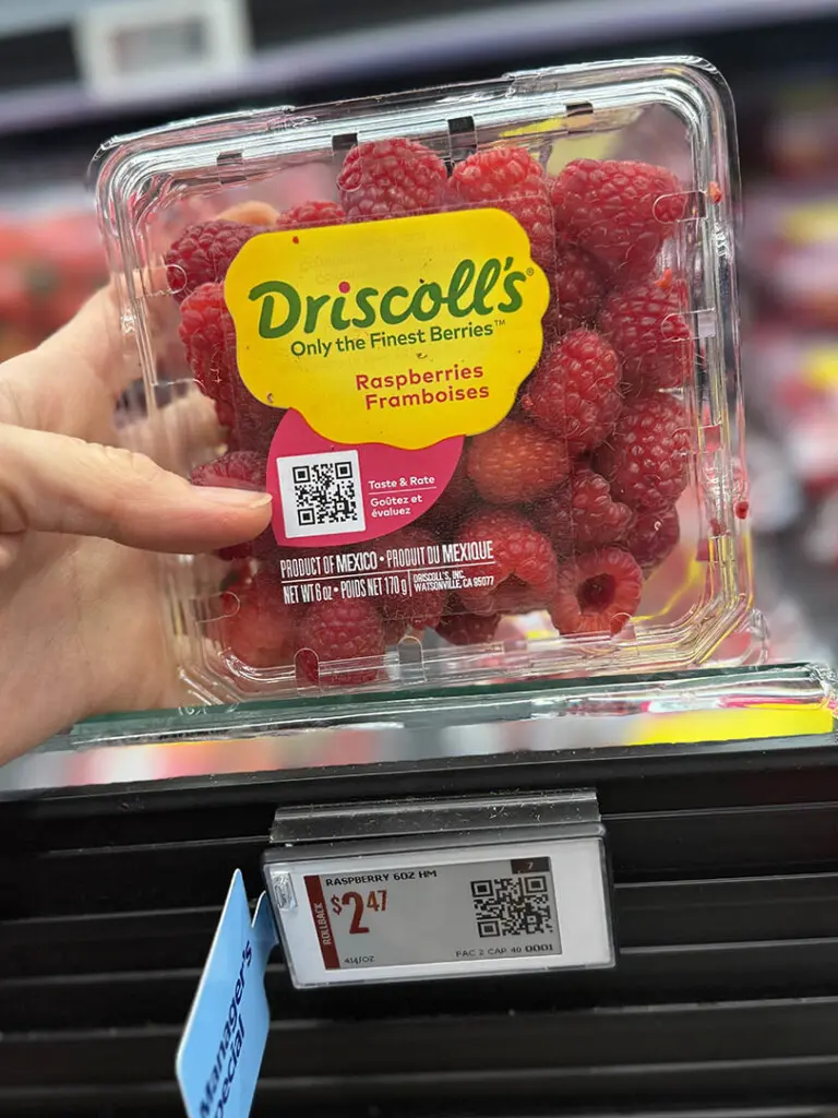 Walmart produce raspberries