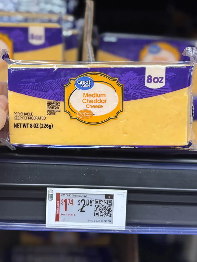 walmart Great Value Cheese price