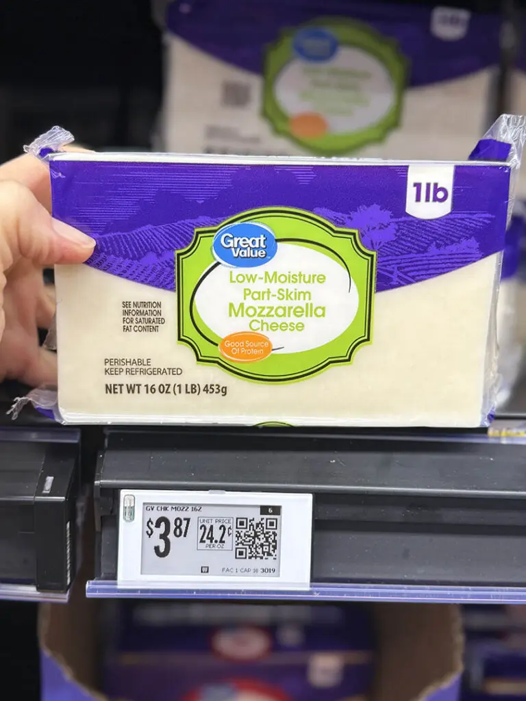 walmart great value cheee section