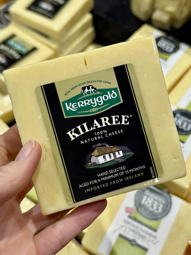 Kerrygold Kilaree cheddar at whole foods