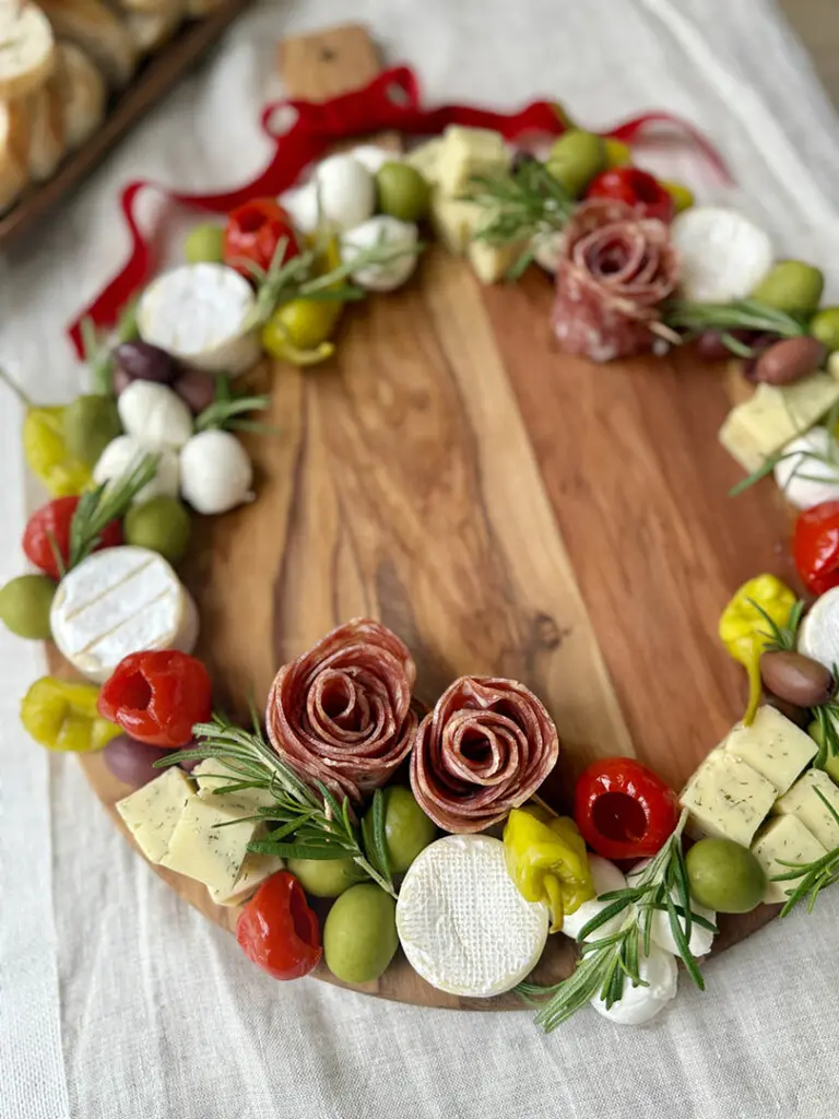 Christmas Charcuterie Wreath Cheese