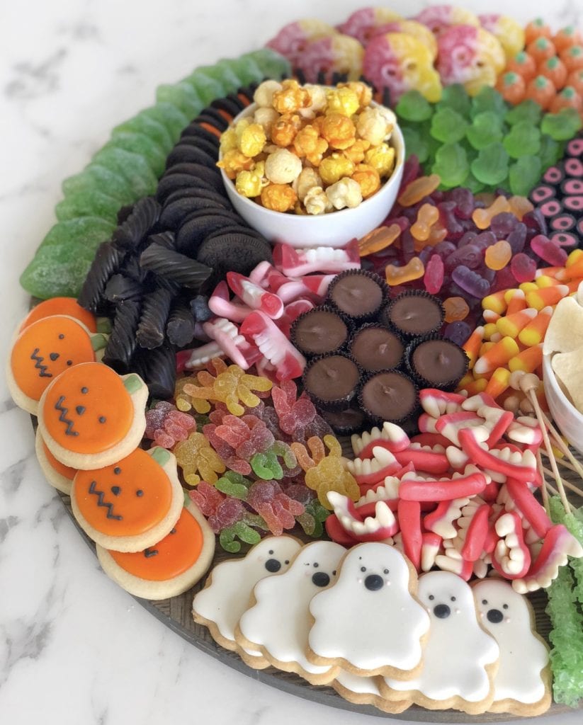 Halloween Candy Board kettle corn popcorn