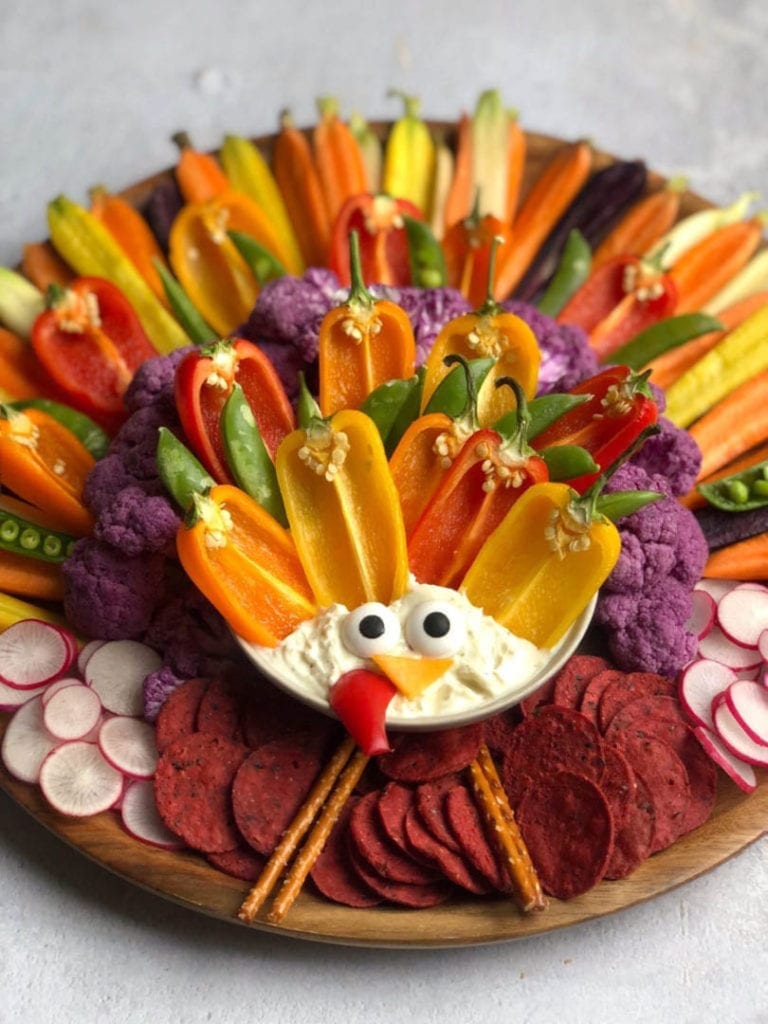 thanksgiving veggie tray appetizer