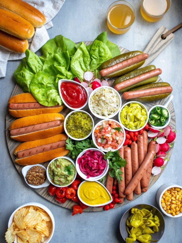 Hot Dog Charcuterie Board