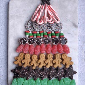 christmas dessert tree candy platter