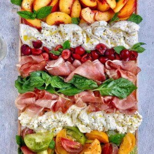 burrata and prosciutto appetizer