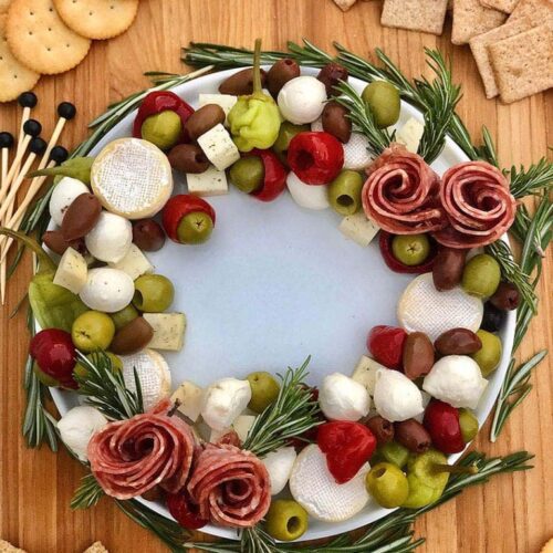 christmas wreath appetizer cheese