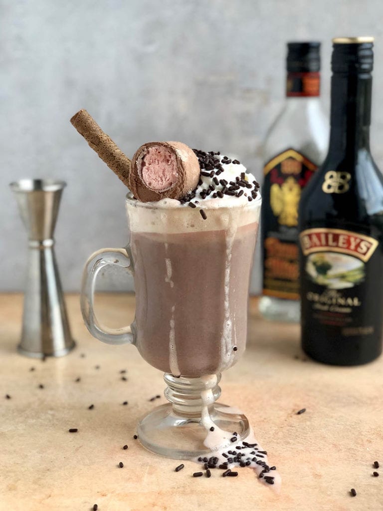 spiked hot chocolate
