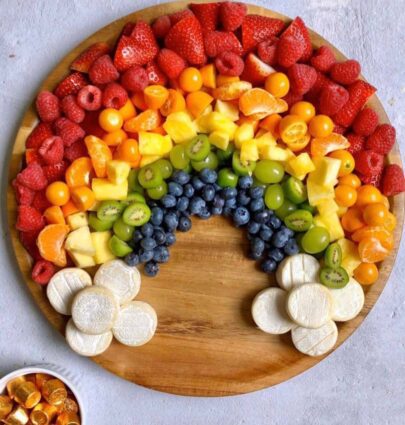 rainbow snacks fruit board