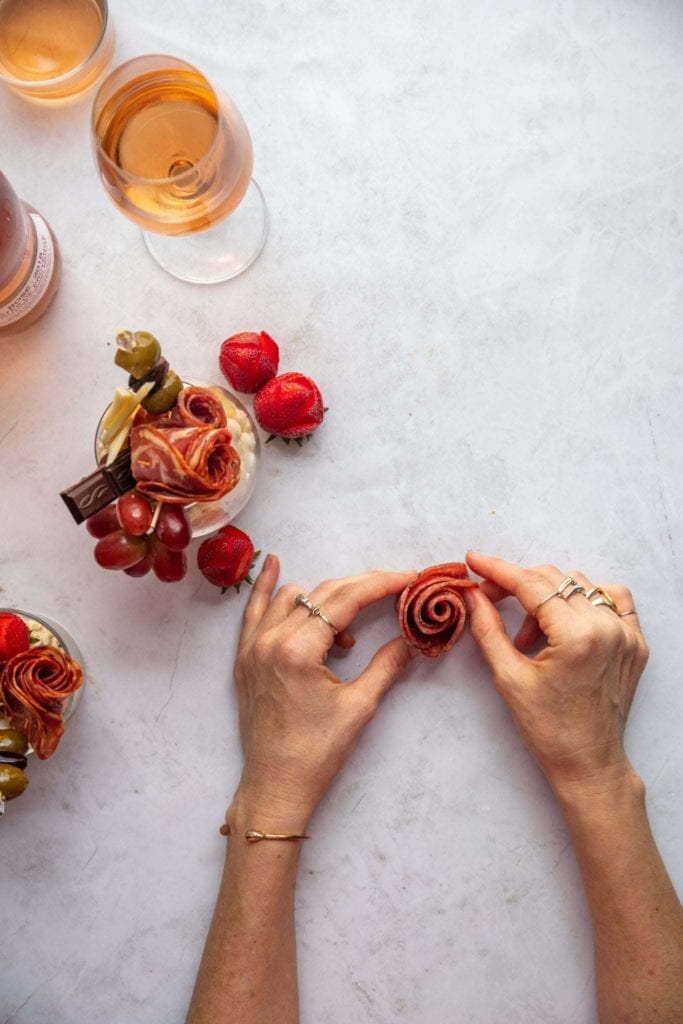 How to Make Salami Roses & Strawberry Roses