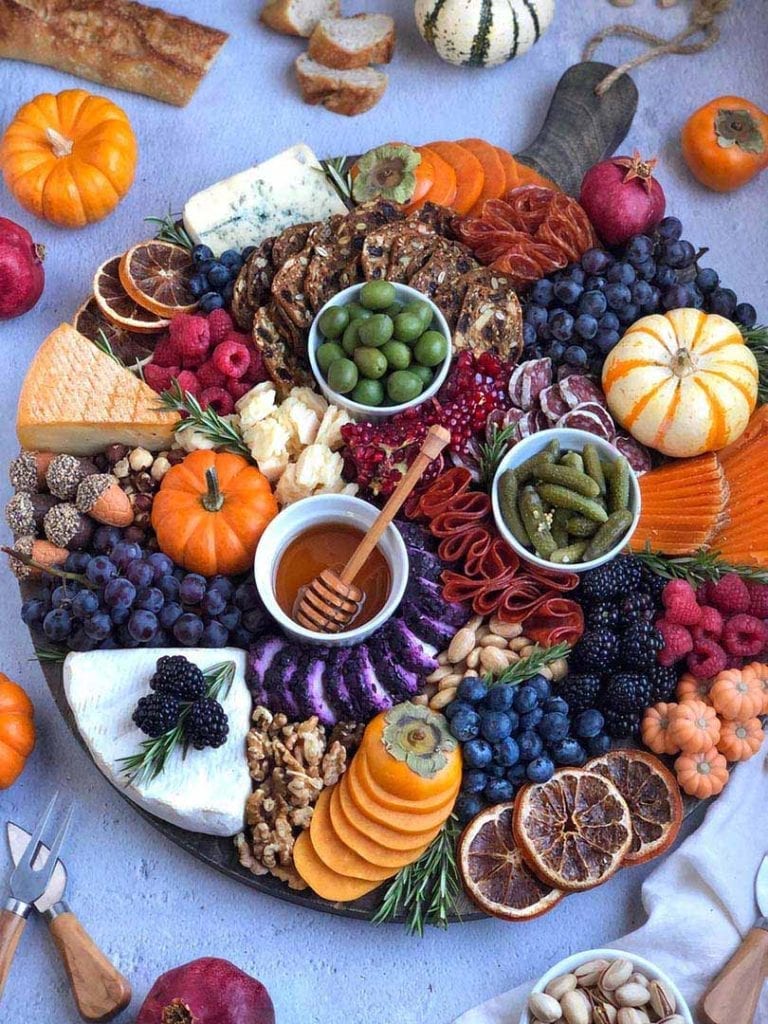 fall themed cheese platter