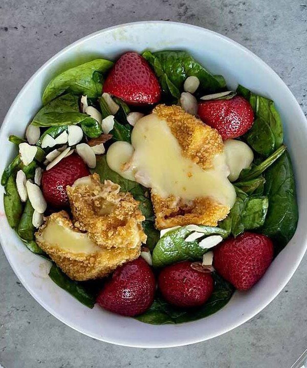 strawberry spinach salad brie bites brie bites recipe