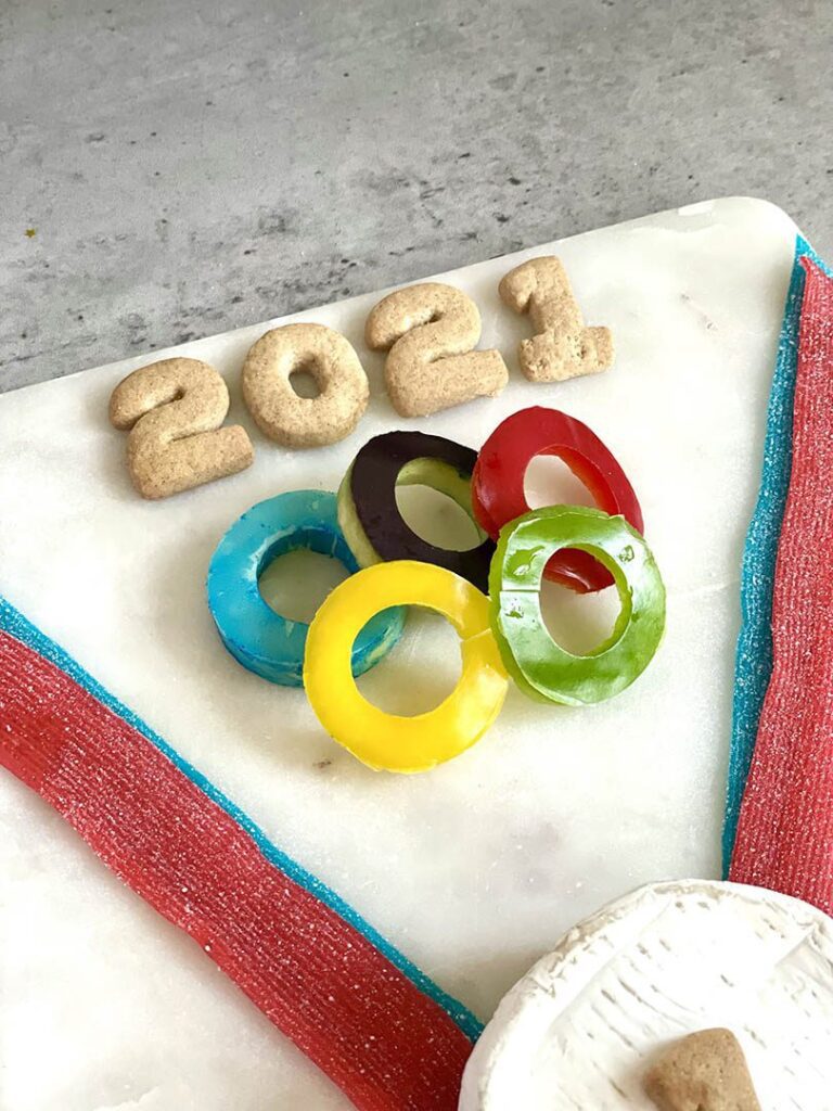 olympic rings themed appetizer