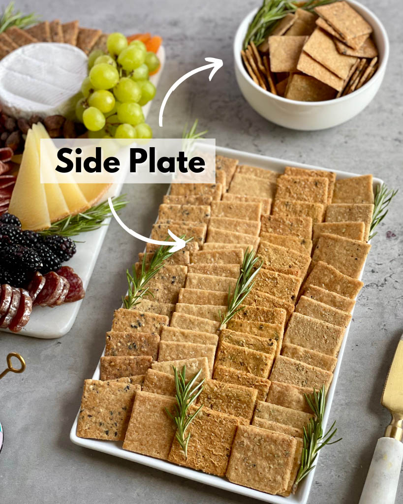 how to create cracker display for cheese boards