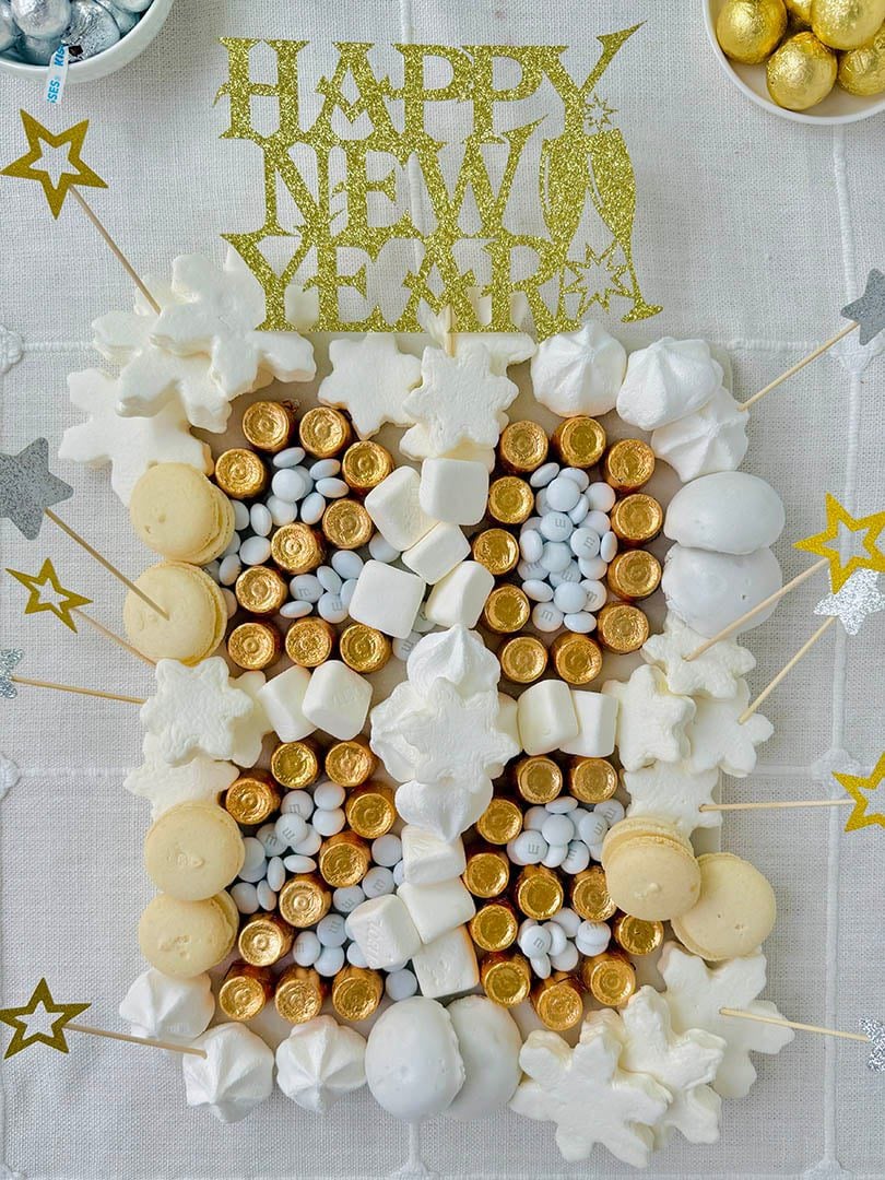 New Year's Eve Candy Charcuterie Board |Ain't Too Proud To Meg, image size:810x1080