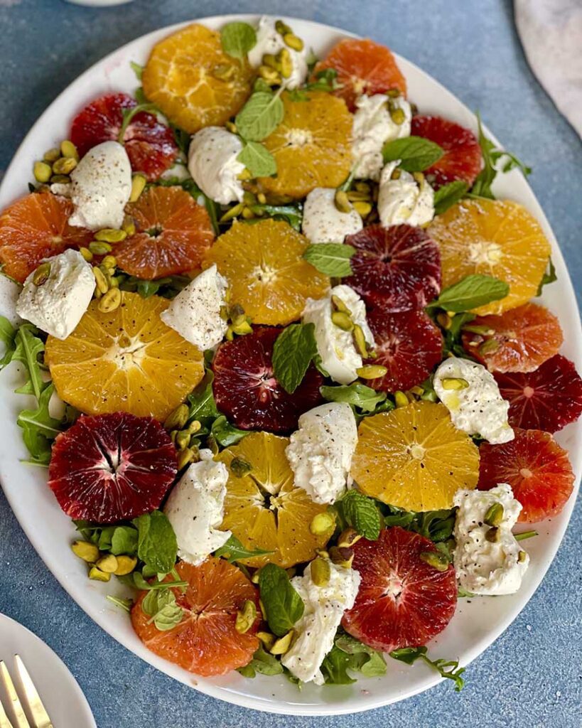 orange burrata salad
