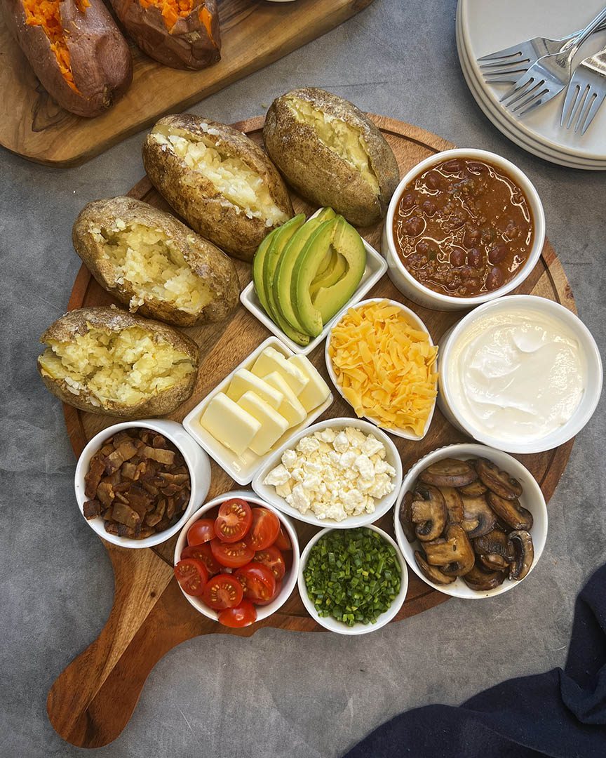 Baked Potato Bar Topping Ideas | Ain't Too Proud To Meg