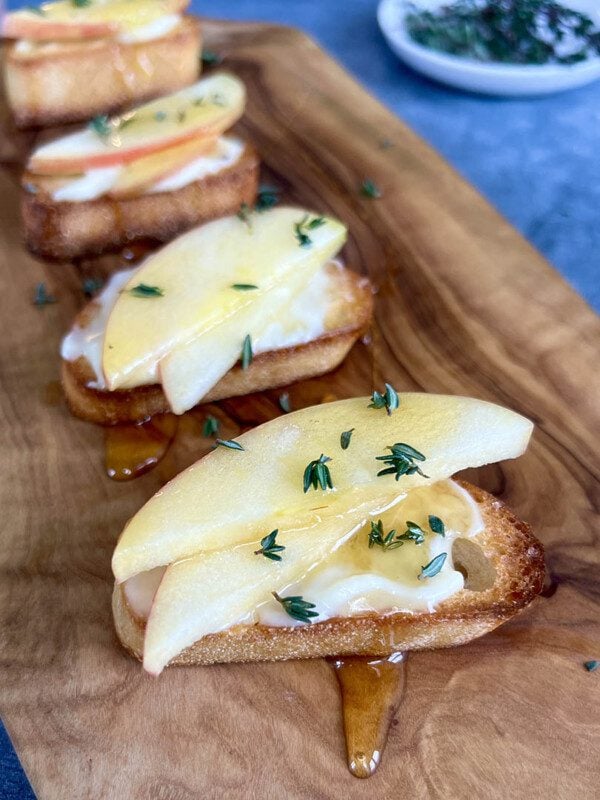 unexpected cheddar spread crostini recipe