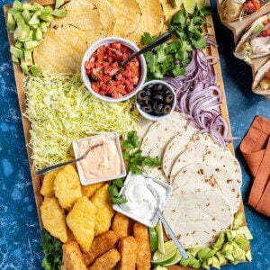 Fish Taco Toppings Board
