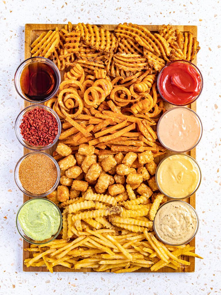 Loaded French Fries Board fry sauce