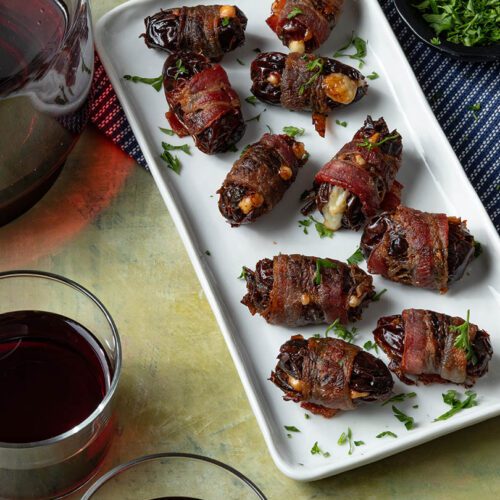 Dates Wrapped in Bacon & Stuffed with Manchego