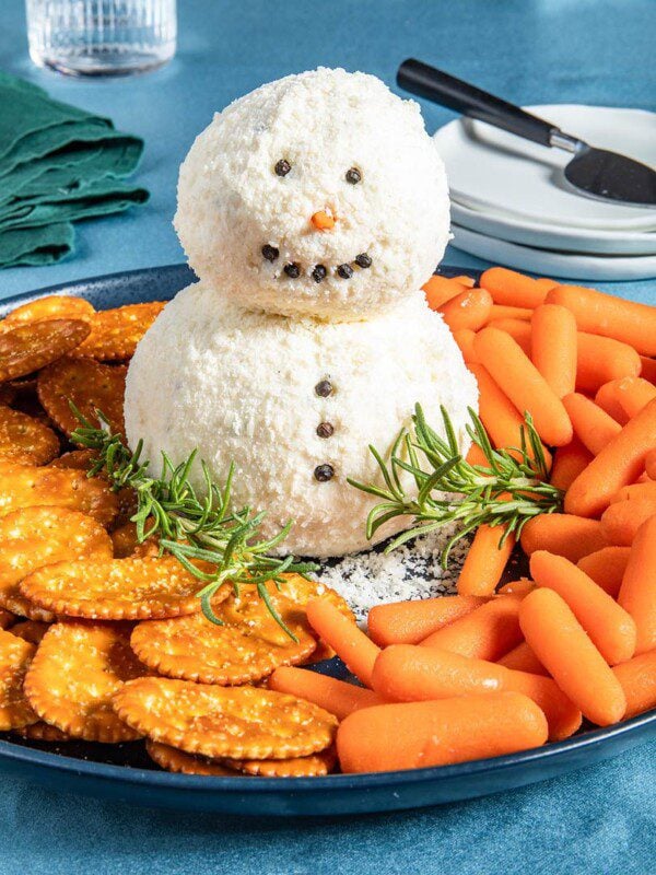 snowman cheese ball recipe with cream cheese