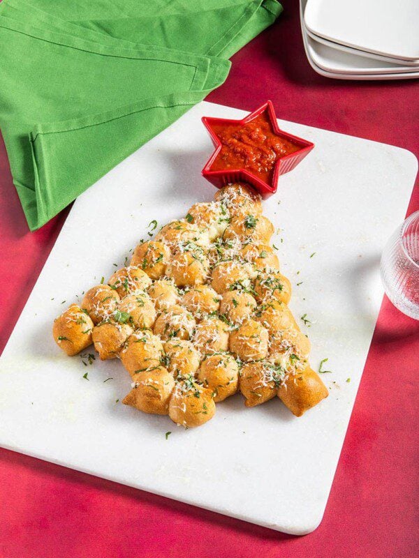 Pull Apart Garlic Bread for Christmas