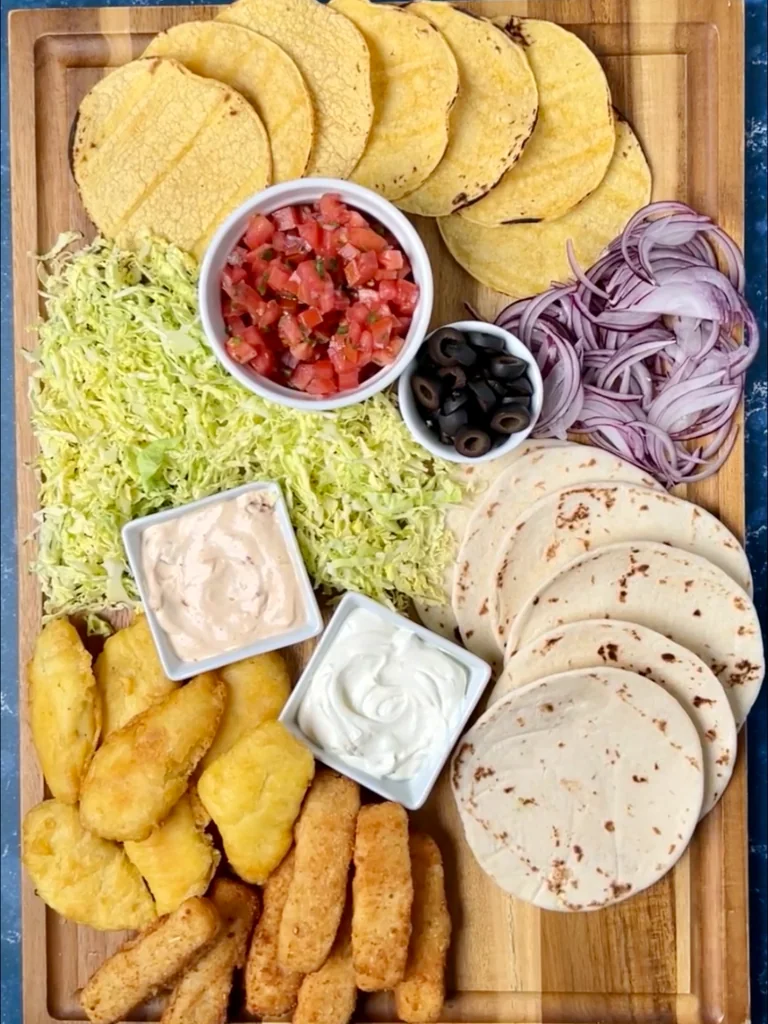 fish taco toppings board step 3