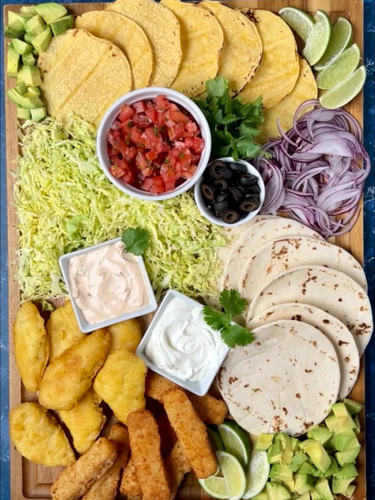 fish taco toppings board step 4