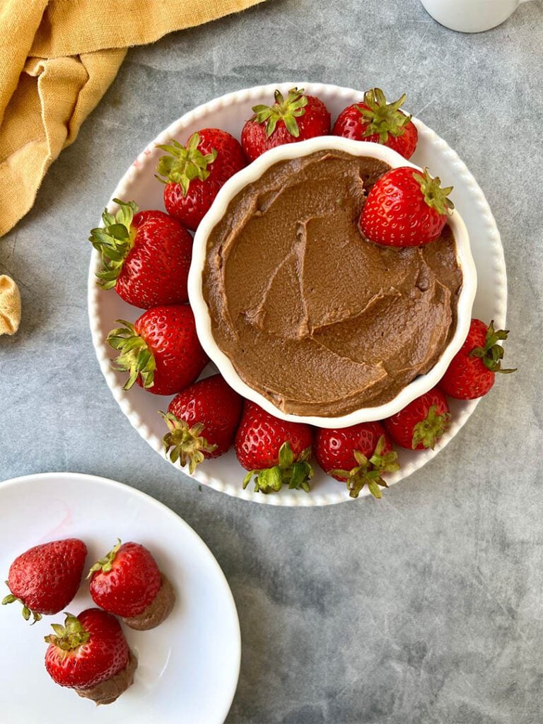 avocado and chocolate dessert dip