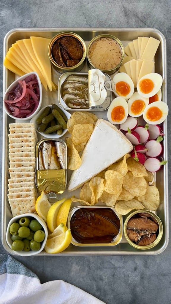 Tinned Fish Board crackers