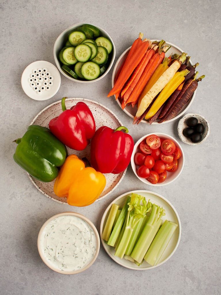 Halloween Veggie Tray ingredients