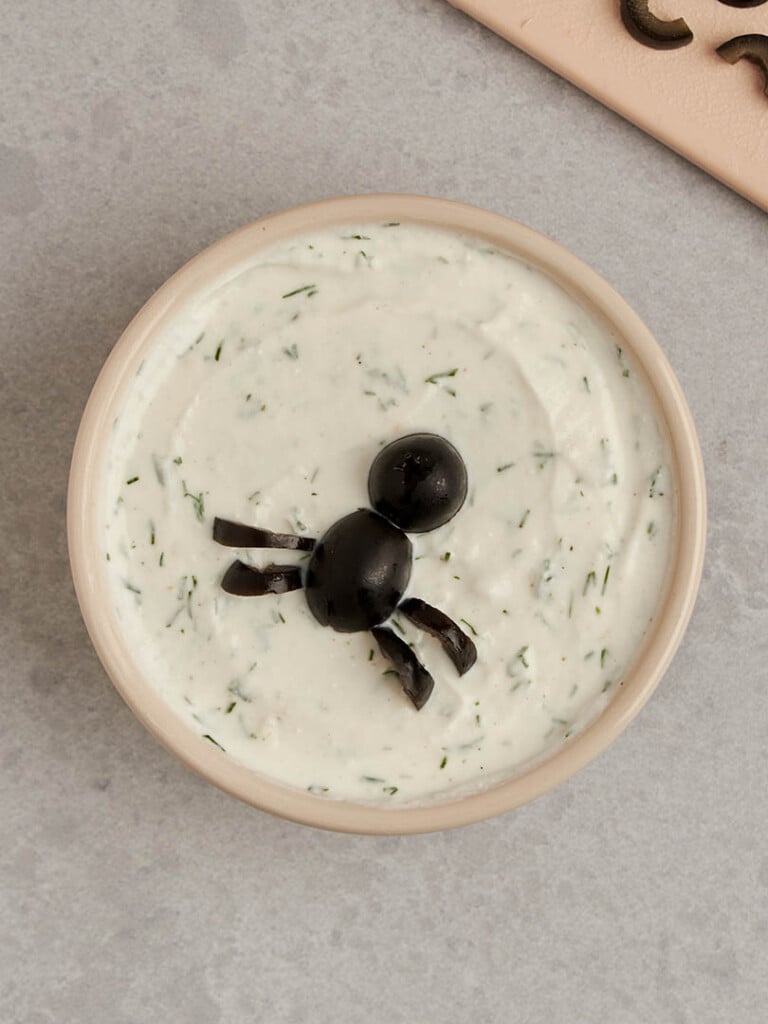 healthy halloween food olive spider