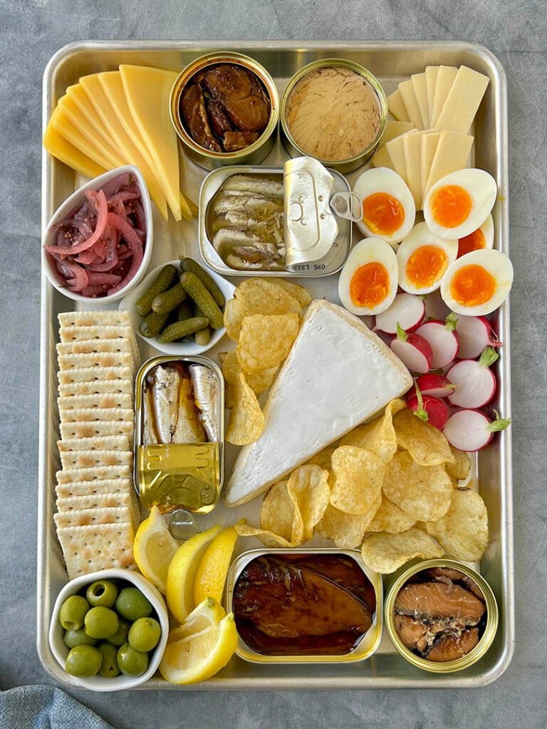 Tinned Fish Charcuterie Board