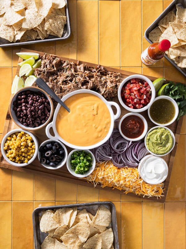 Nacho Bar Toppings Board