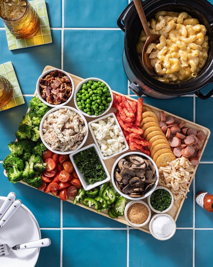 Mac & Cheese Toppings Board