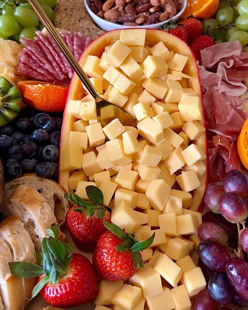 Gouda on grazing table