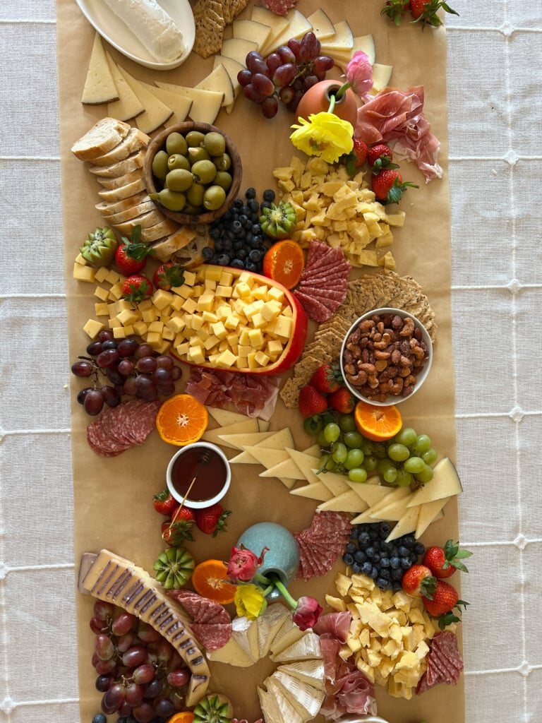 grazing table progress shot