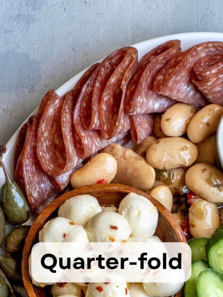 salami quarter-fold