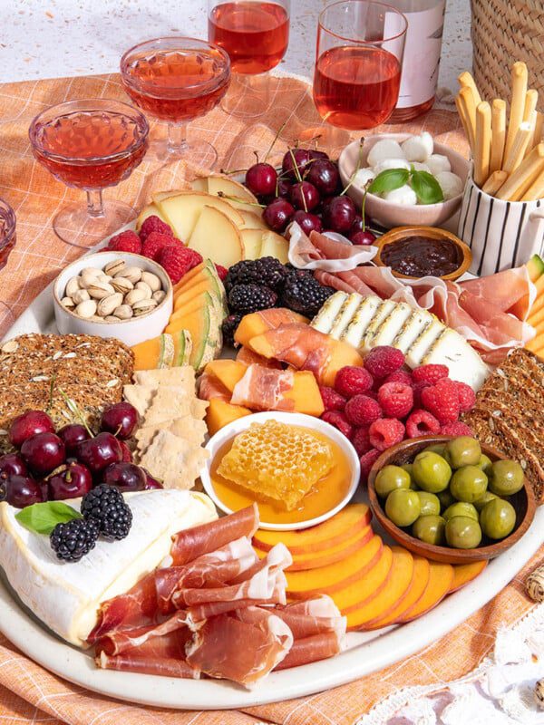summer charcuterie cheese board
