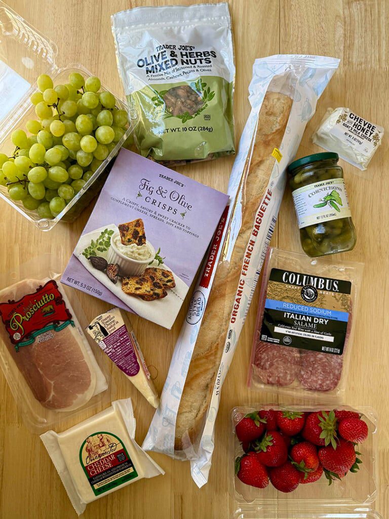 Trader Joe's Cheese Board ingredients $45 budget
