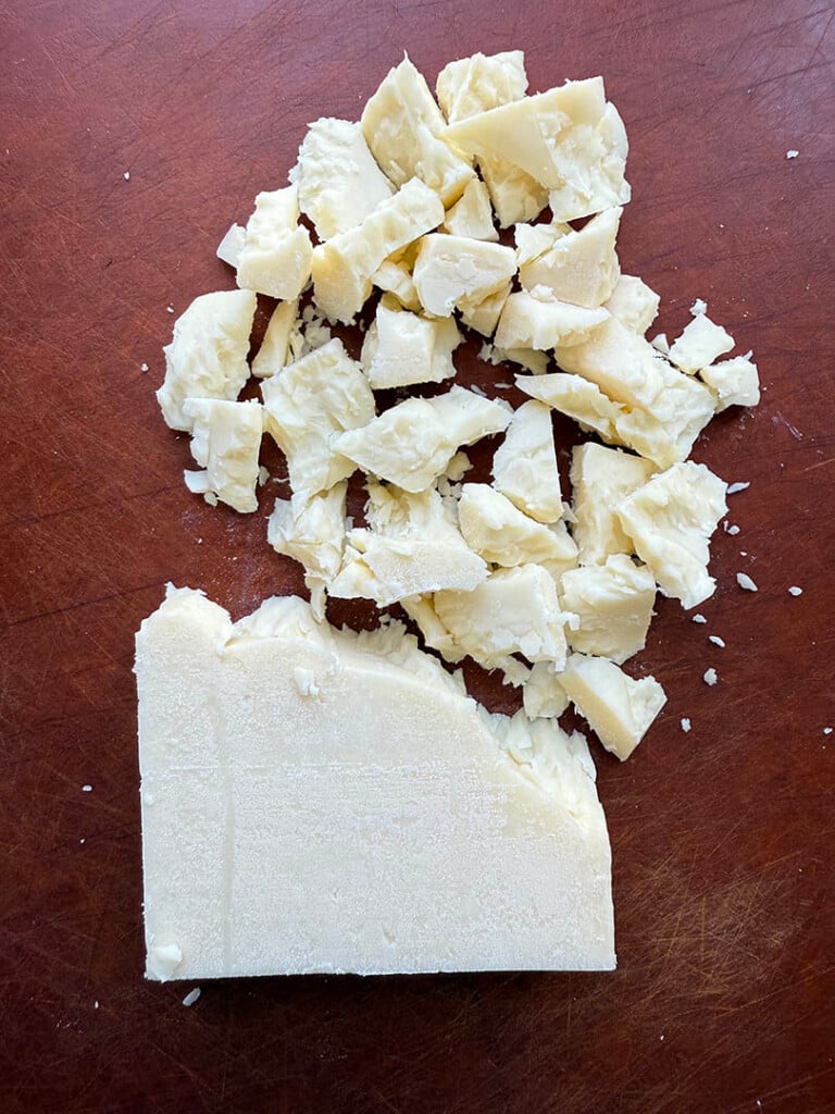Trader Joe's Unexpected Cheddar cutting step 2