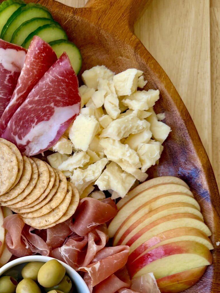 Trader Joe's Unexpected Cheddar cutting step 4