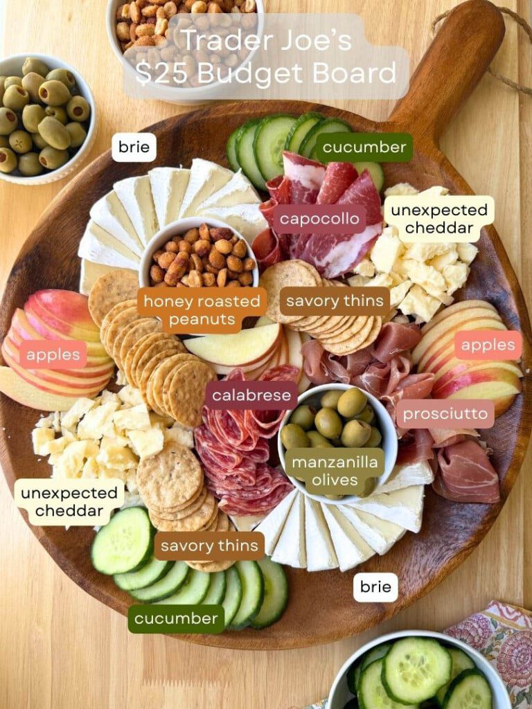 Trader Joe's $25 budget cheese ingredients list