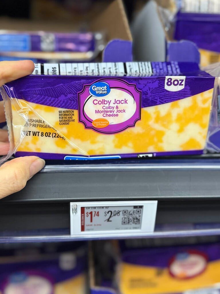 walmart Great Value Colby jack cheese